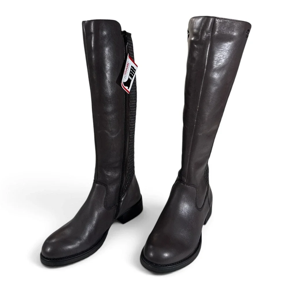 Rieker Antistress Vario Brown Leather Tall Winter Boots EU 42 US 10 NWOB